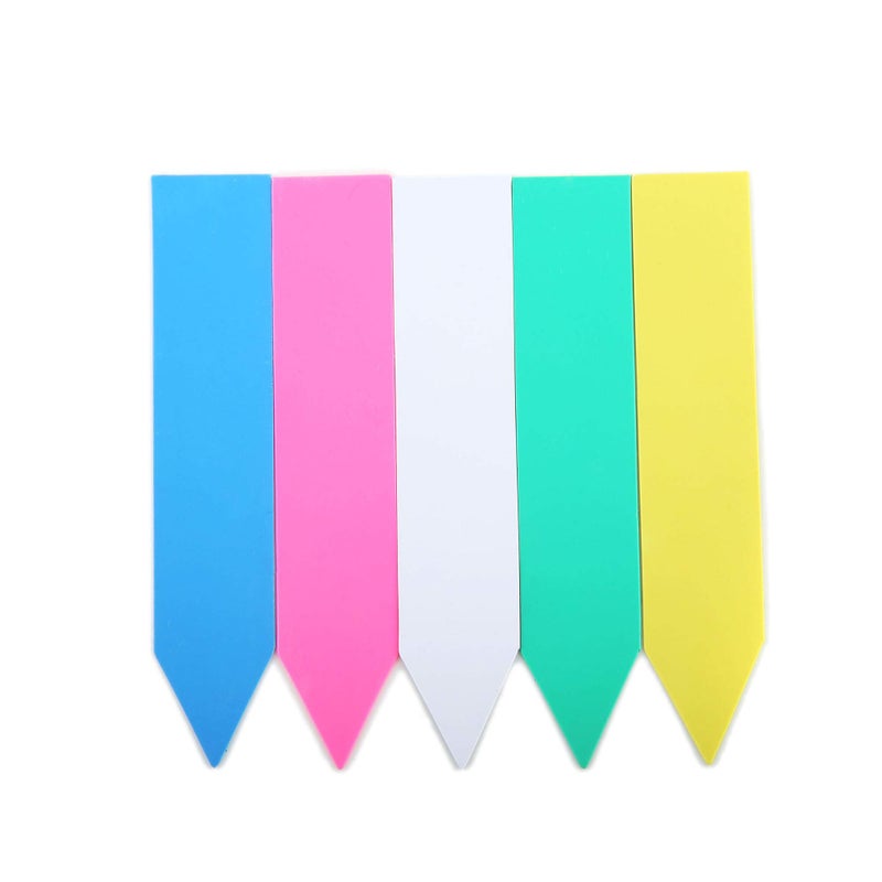 Mihey 1000 Pcs 4 Inch Plastic Garden Plant Tags Nursery Garden Labels Markers Plant Stakes Waterproof Pot Labels, 5 Colors - Image 3